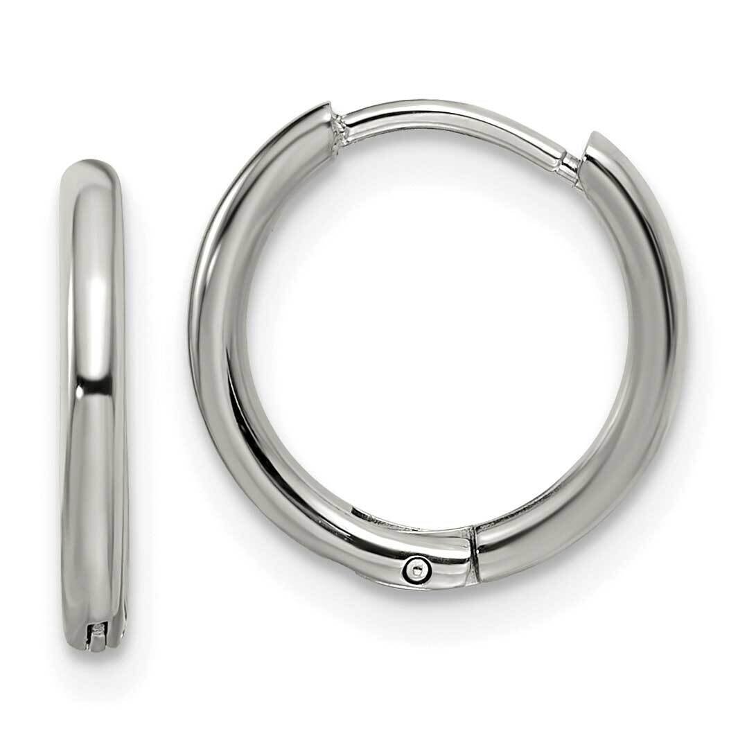 1.6mm Hinged Hoop Earrings Stainless Steel Polished SRE1451, MPN: SRE1451, 191101866623