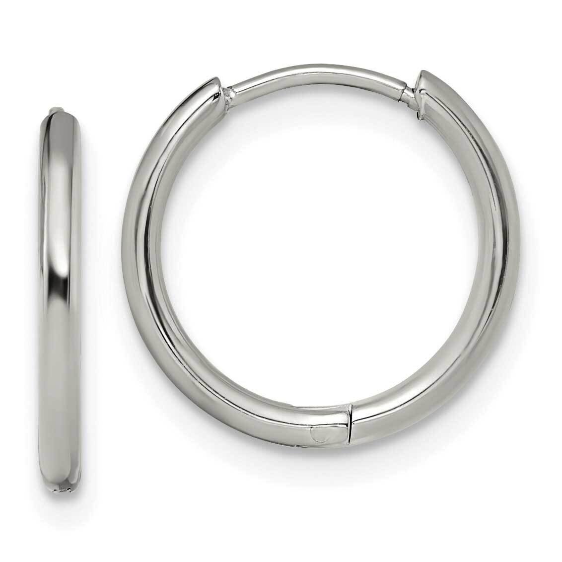 1.6mm Hinged Hoop Earrings Stainless Steel Polished SRE1452, MPN: SRE1452, 191101866630
