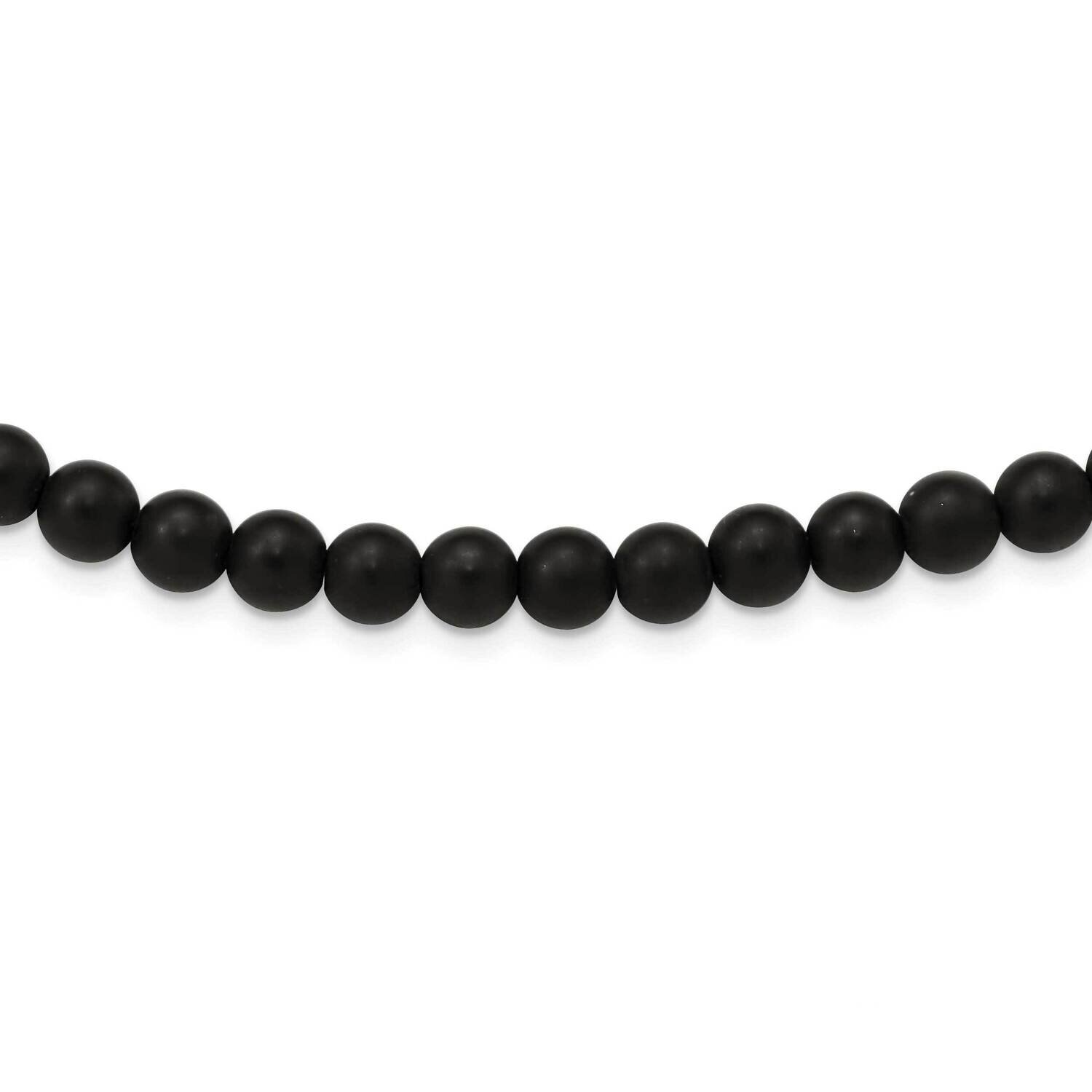 Black Agate Antiqued Clasp 27 Inch Necklace Stainless Steel Brushed SRN2720-27, MPN: SRN2720-27, 19…