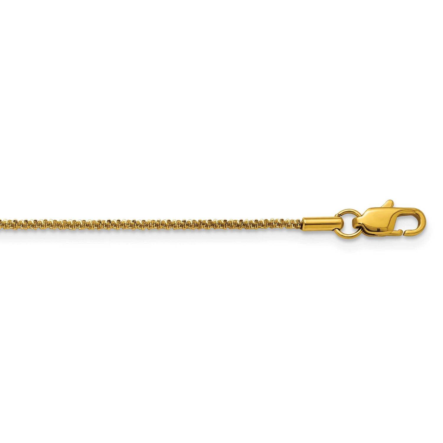 Yellow Ip-Plated 1.7mm Cyclone 20 Inch Chain Stainless Steel Polished SRN2877GP-20