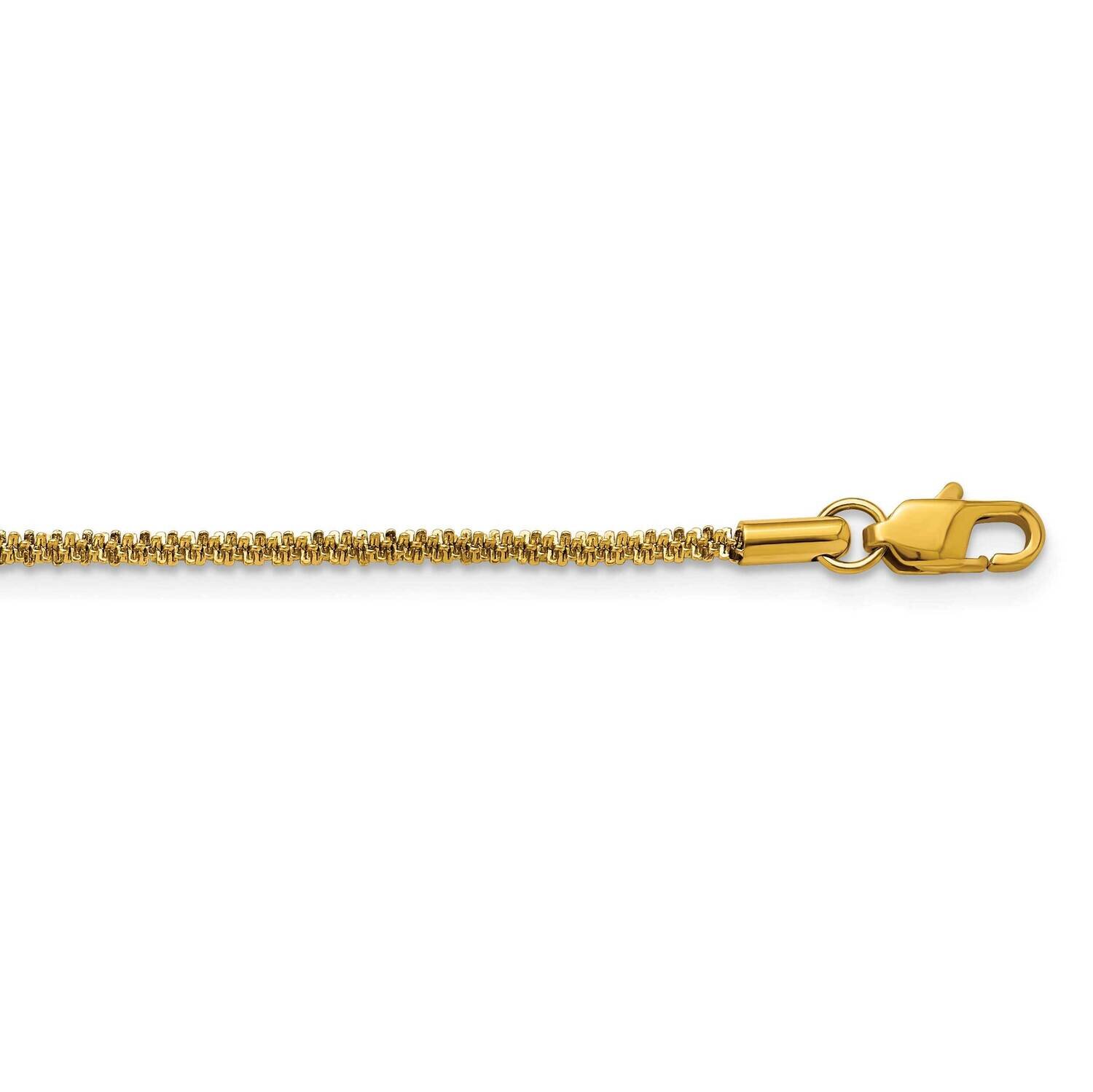 2.2mm Yellow Ip-Plated Cyclone 20 Inch Chain Stainless Steel Polished SRN2878GP-20