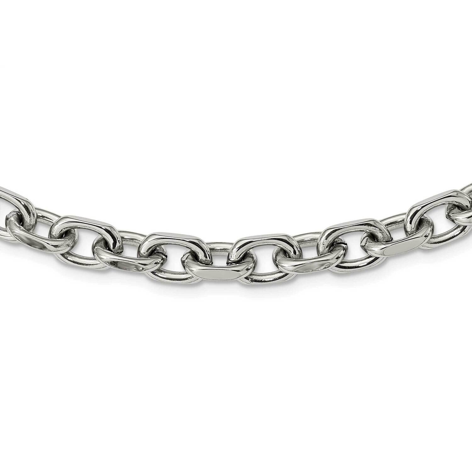 8.5mm 24 Inch Cable Chain Stainless Steel Polished SRN2913-24