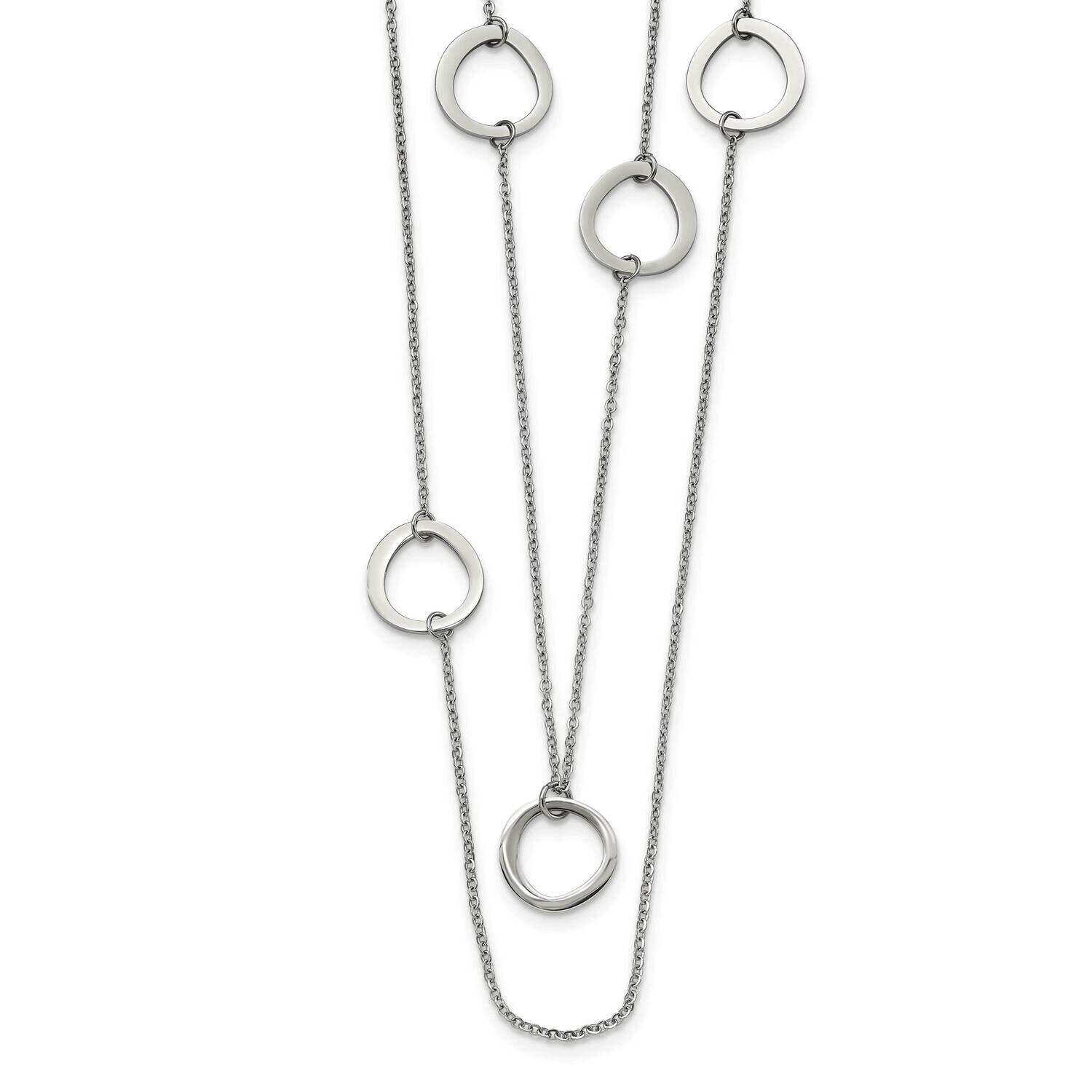 Circles 2-Strand 31 Inch Necklace Stainless Steel Polished SRN3016-31, MPN: SRN3016-31, 191101872532