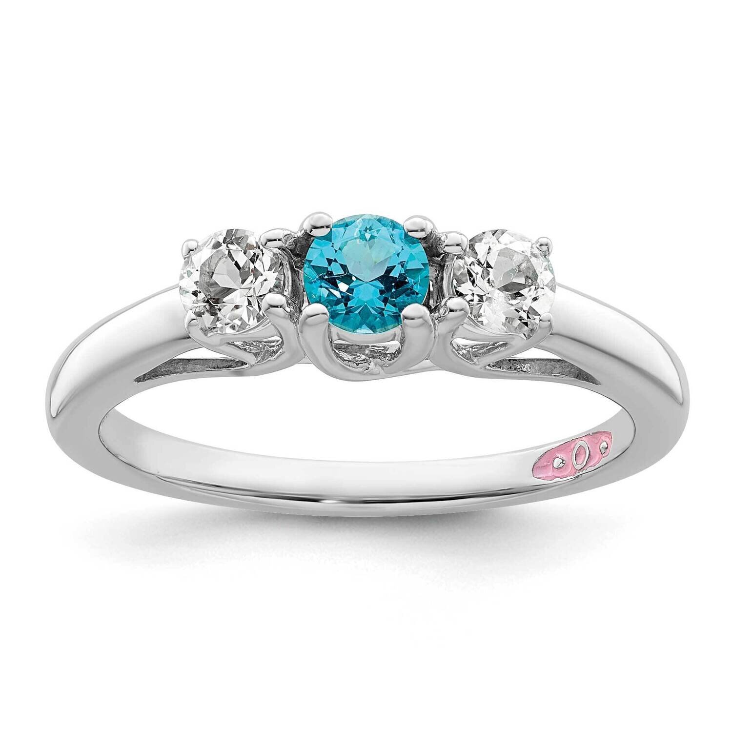 Survivor Collection Clear &amp; Blue Swarovski Topaz Pamela Ring 10k White Gold 10SV205WB, MPN: SV205SS…