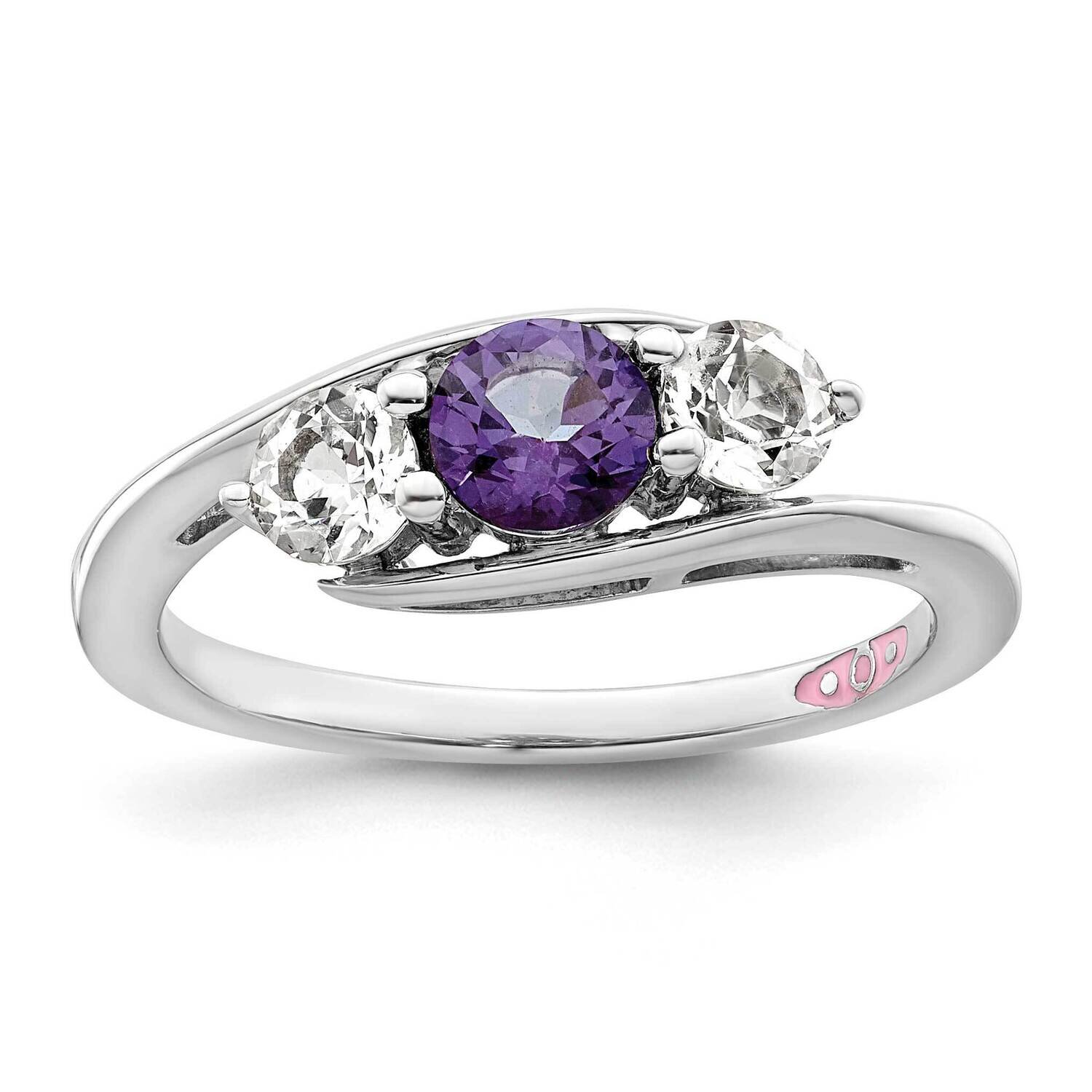 Survivor Collection Clear Purple Swarovski Topaz Sue Ring 10k White Gold 10SV208WPU, MPN: SV208SSPU,