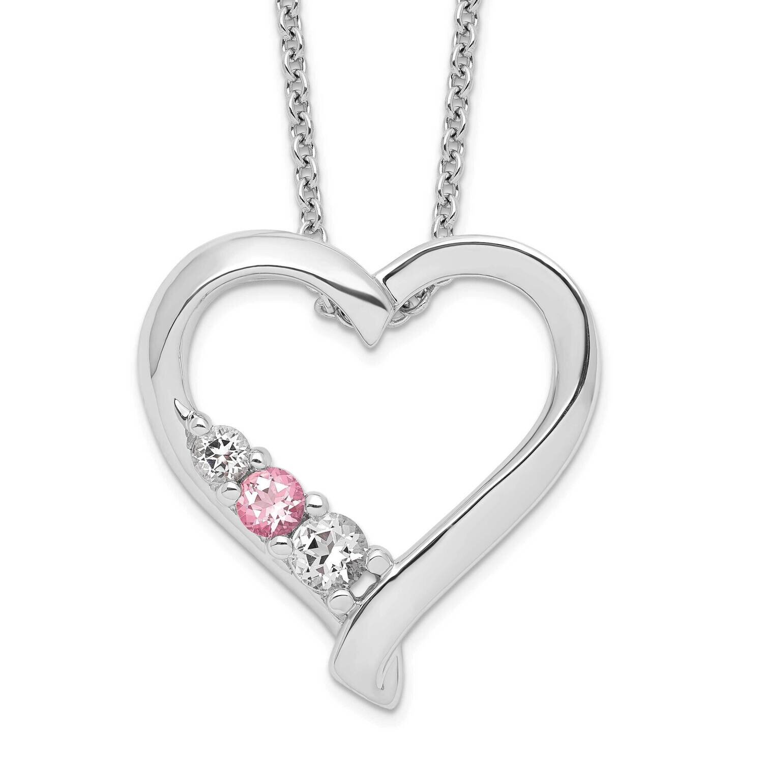 Survivor Collection Clear Pink Swarovski Topaz Jessica Necklace Sterling Silver SV219SS-16, MPN: SV…