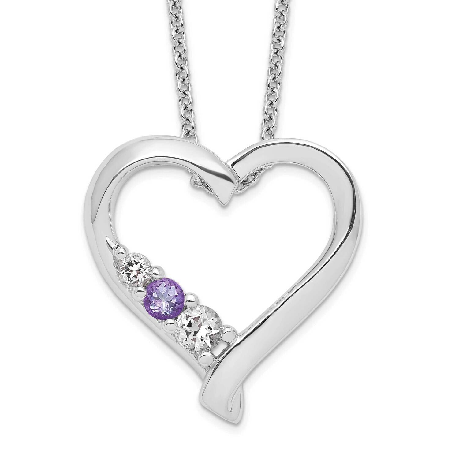 Survivor Clear &amp; Purple Swarovski Topaz Jessica Necklace Sterling Silver SV219SSPU-16, MPN: SV219SS…