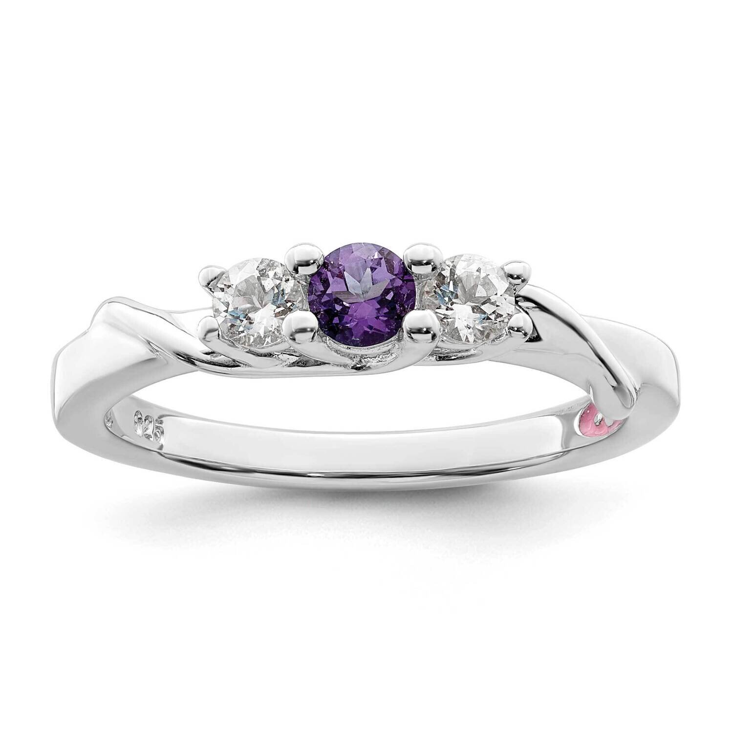 Survivor Collection Clear &amp; Purple Swarovski Topaz Joanna Ring Sterling Silver SV239SSPU-6, MPN: SV…