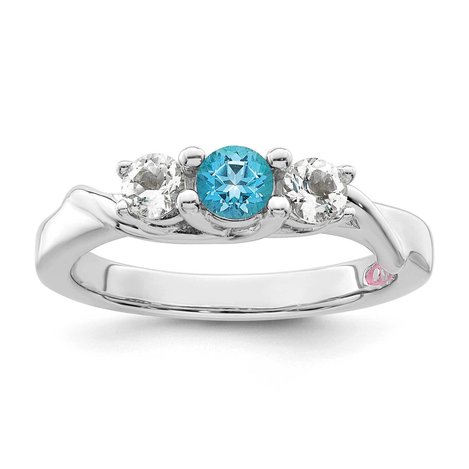 Survivor Collection Clear &amp; Blue Swarovski Topaz Joanna Ring Sterling Silver SV240SSB-6, MPN: SV240…