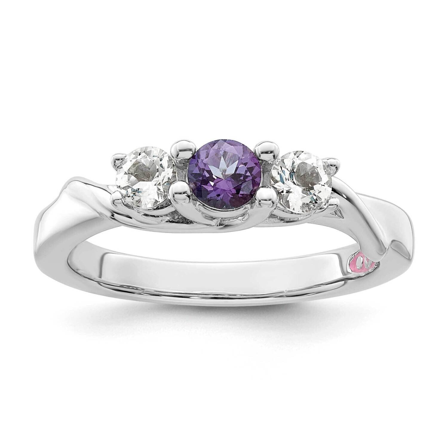 Survivor Collection Clear &amp; Purple Swarovski Topaz Joanna Ring Sterling Silver SV240SSPU-6, MPN: SV…