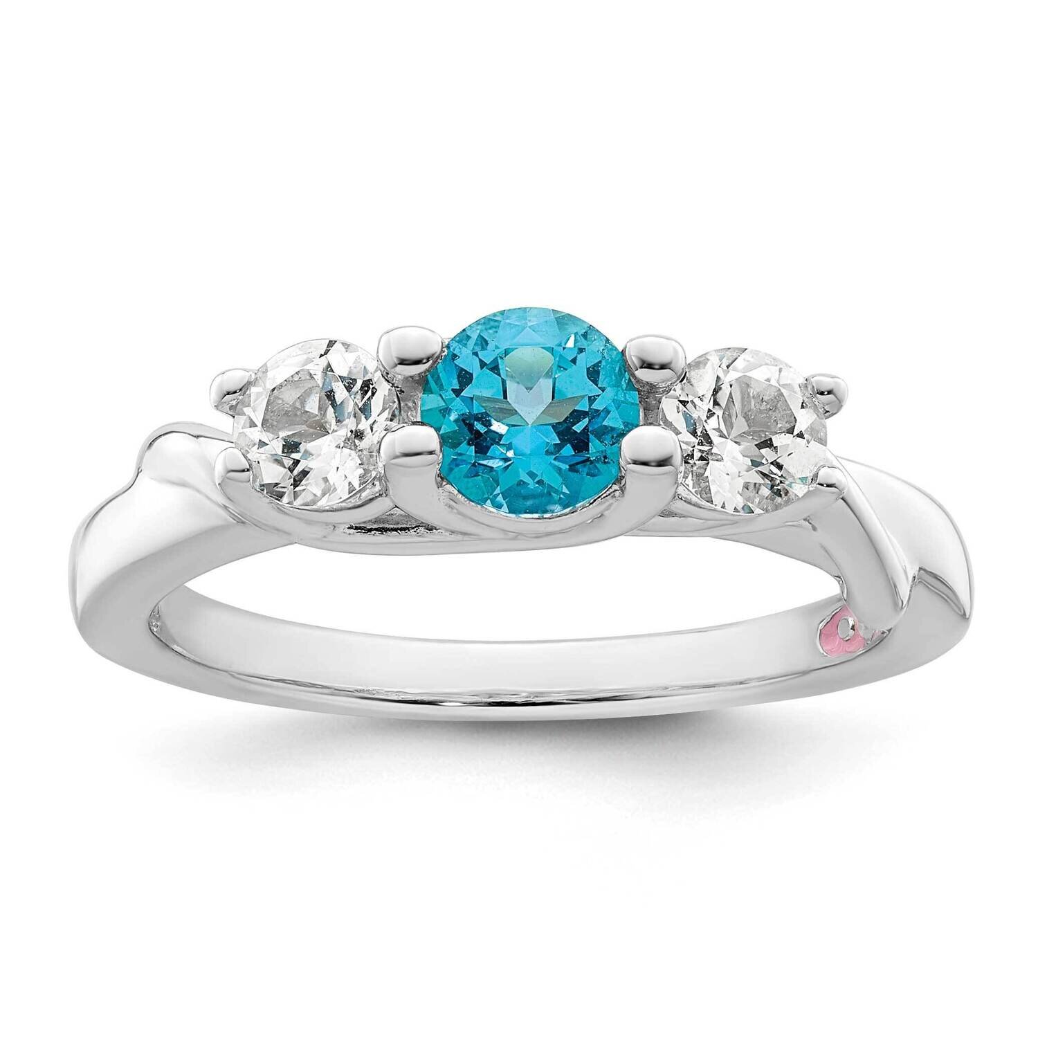 Survivor Collection Clear &amp; Blue Swarovski Topaz Joanna Ring Sterling Silver SV241SSB-6, MPN: SV241…