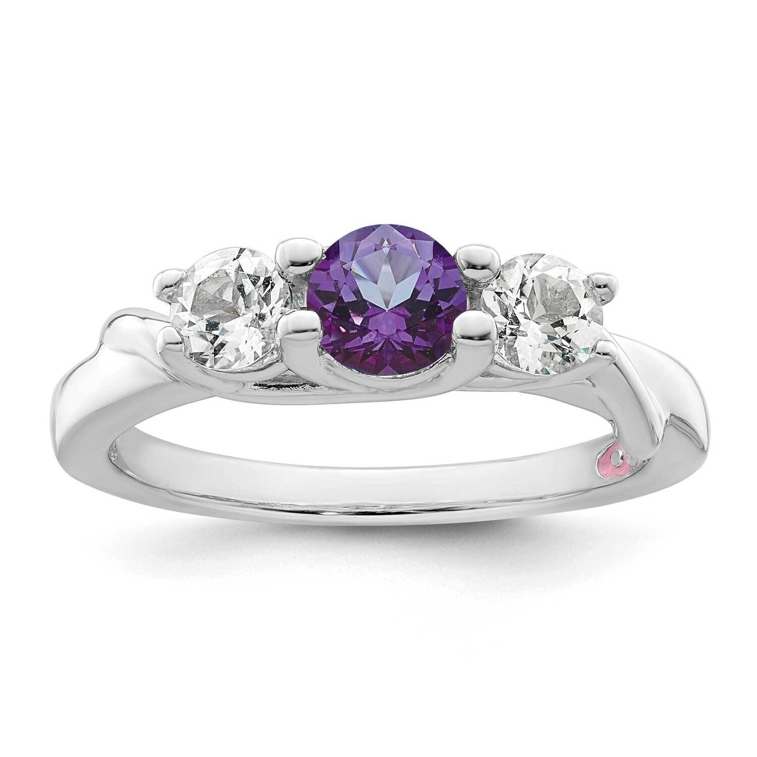 Survivor Collection Clear &amp; Purple Swarovski Topaz Joanna Ring Sterling Silver SV241SSPU-6, MPN: SV…