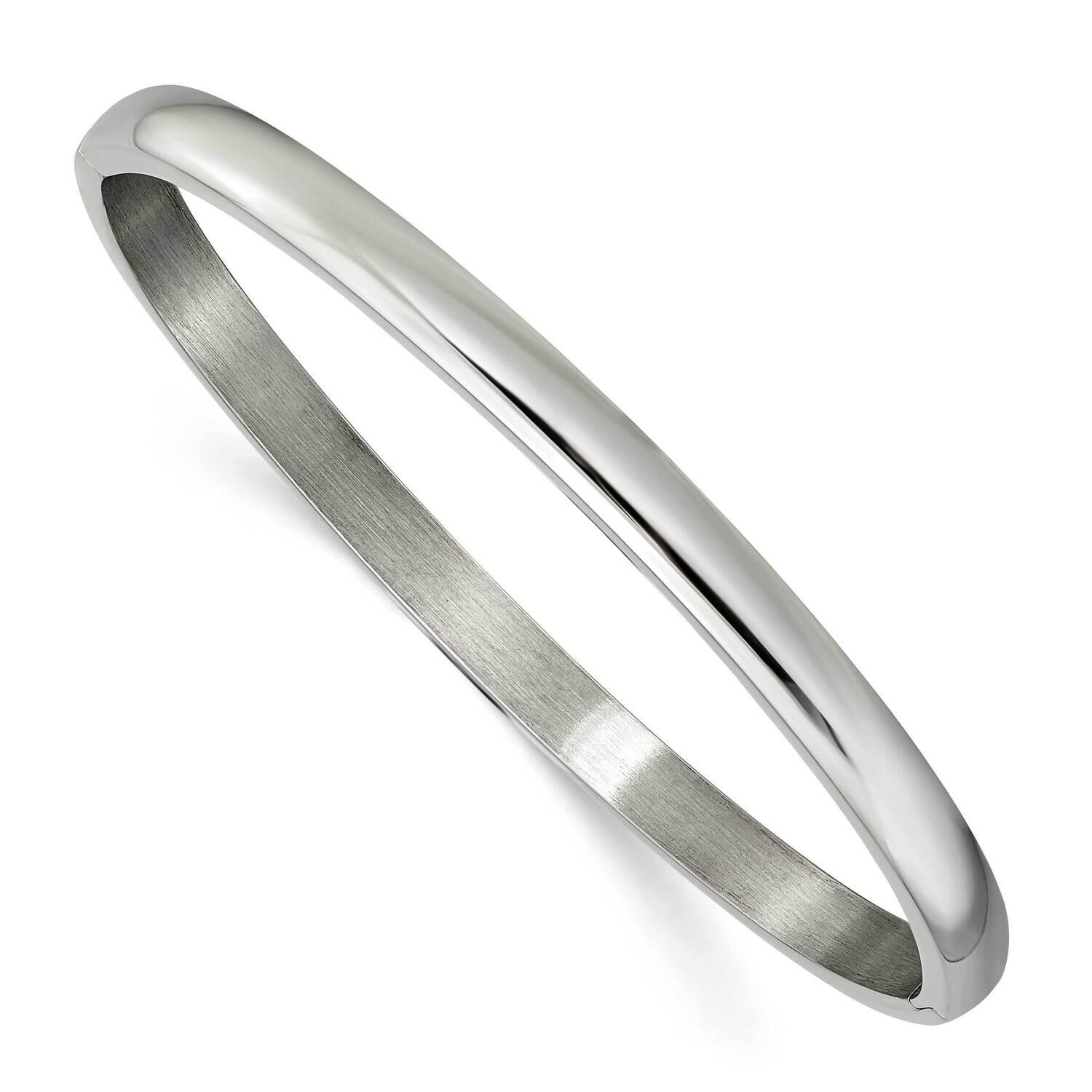 Polished 5mm Hinged Bangle Titanium TBB176, MPN: TBB176, 191101866104