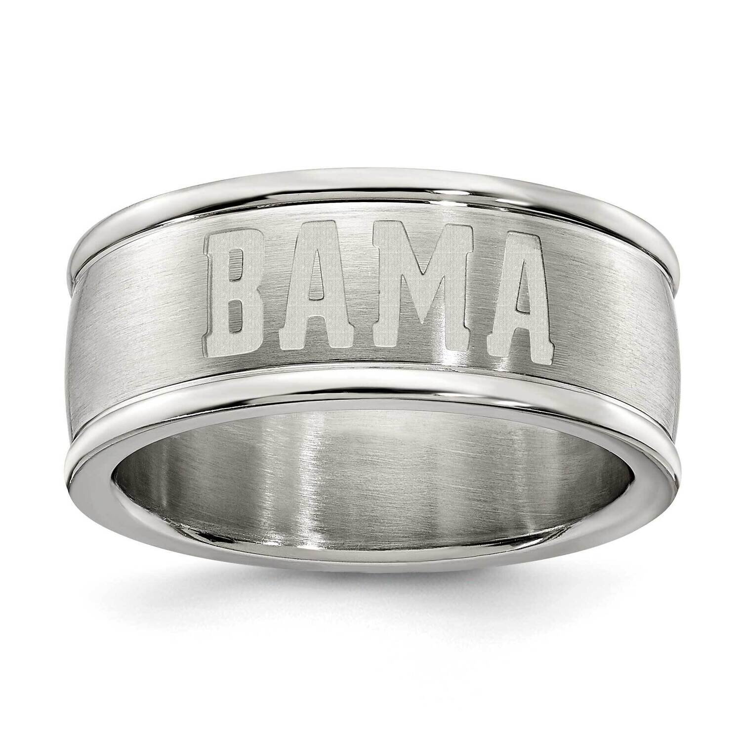 University Of Alabama Logo Band Ring Stainless Steel UAL335-SZ6