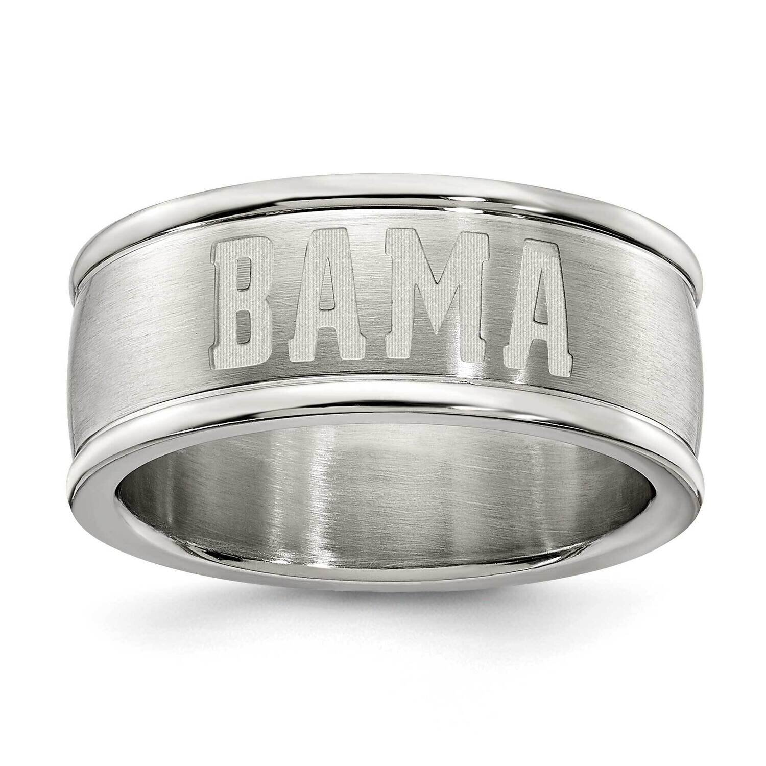 University Of Alabama Logo Band Ring Stainless Steel UAL335-SZ6, MPN: UAL335, 634401793317