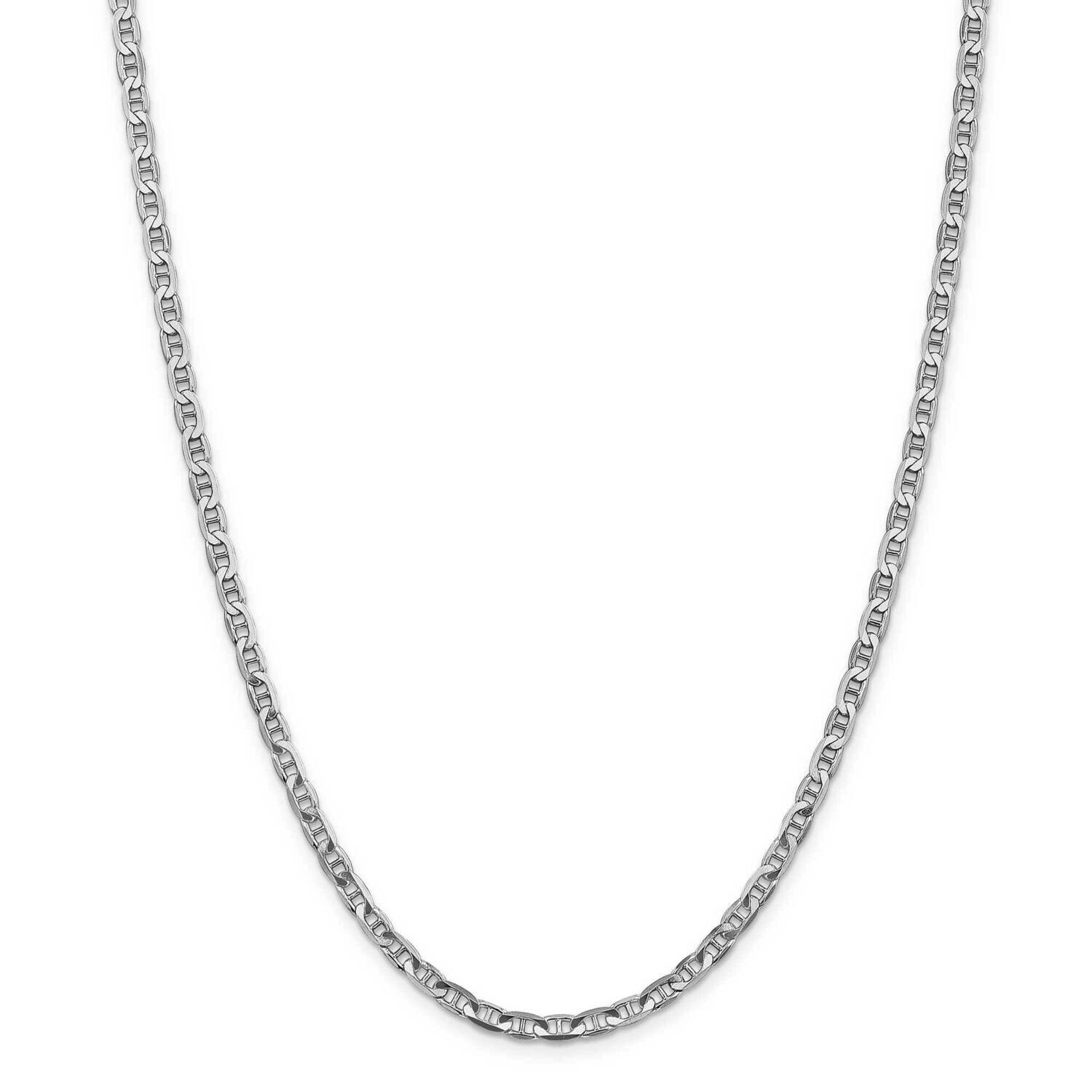 3.75mm Concave Anchor Chain 14k White Gold WCA100-18