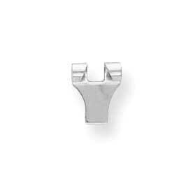 Stamped Small Yoke Omega Clip Component 14k White Gold WG765