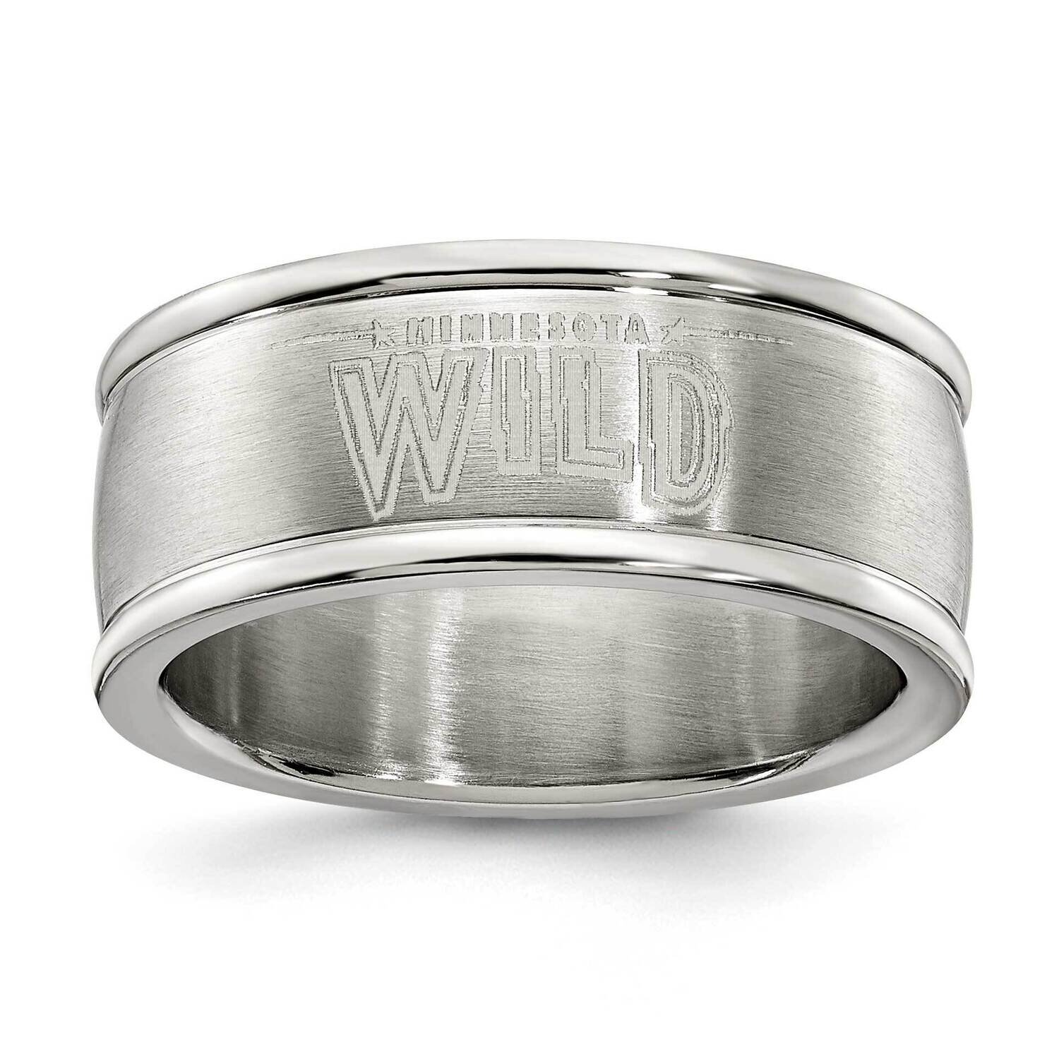 Minnesota Wild Logo Band Ring Stainless Steel WIL035-SZ6, MPN: WIL035, 634401794116