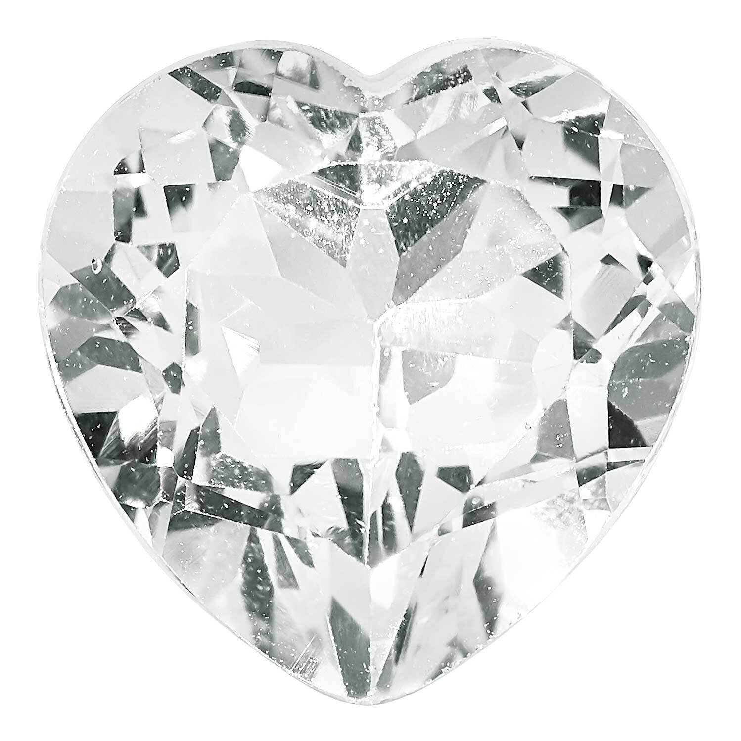 White Topaz 3mm Heart Faceted AA Quality WT-0300-HTF-AA, MPN: WT-HTF-AA,