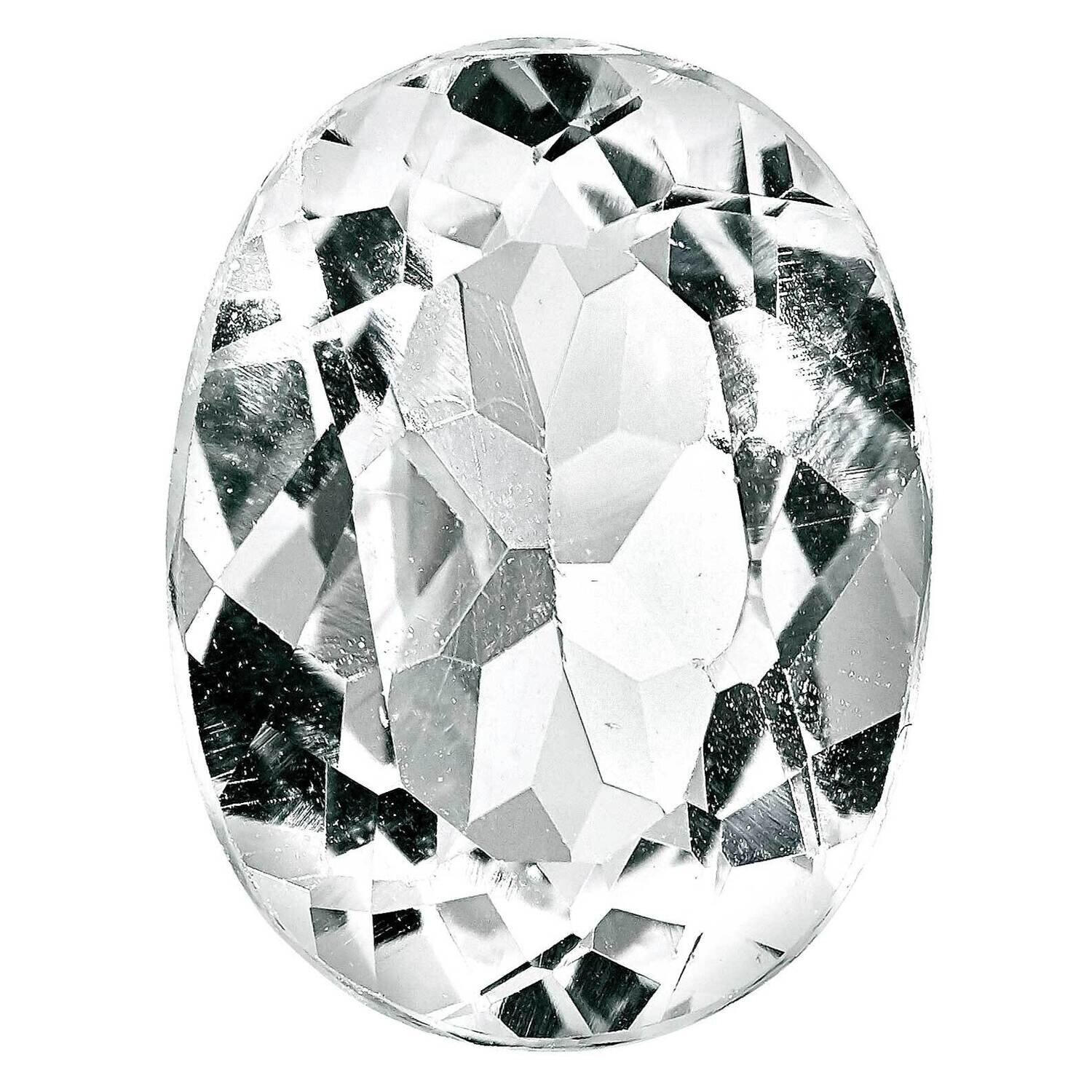 White Topaz 5x3mm Oval AA Quality WT-0503-OVF-AA, MPN: WT-OVF-AA,
