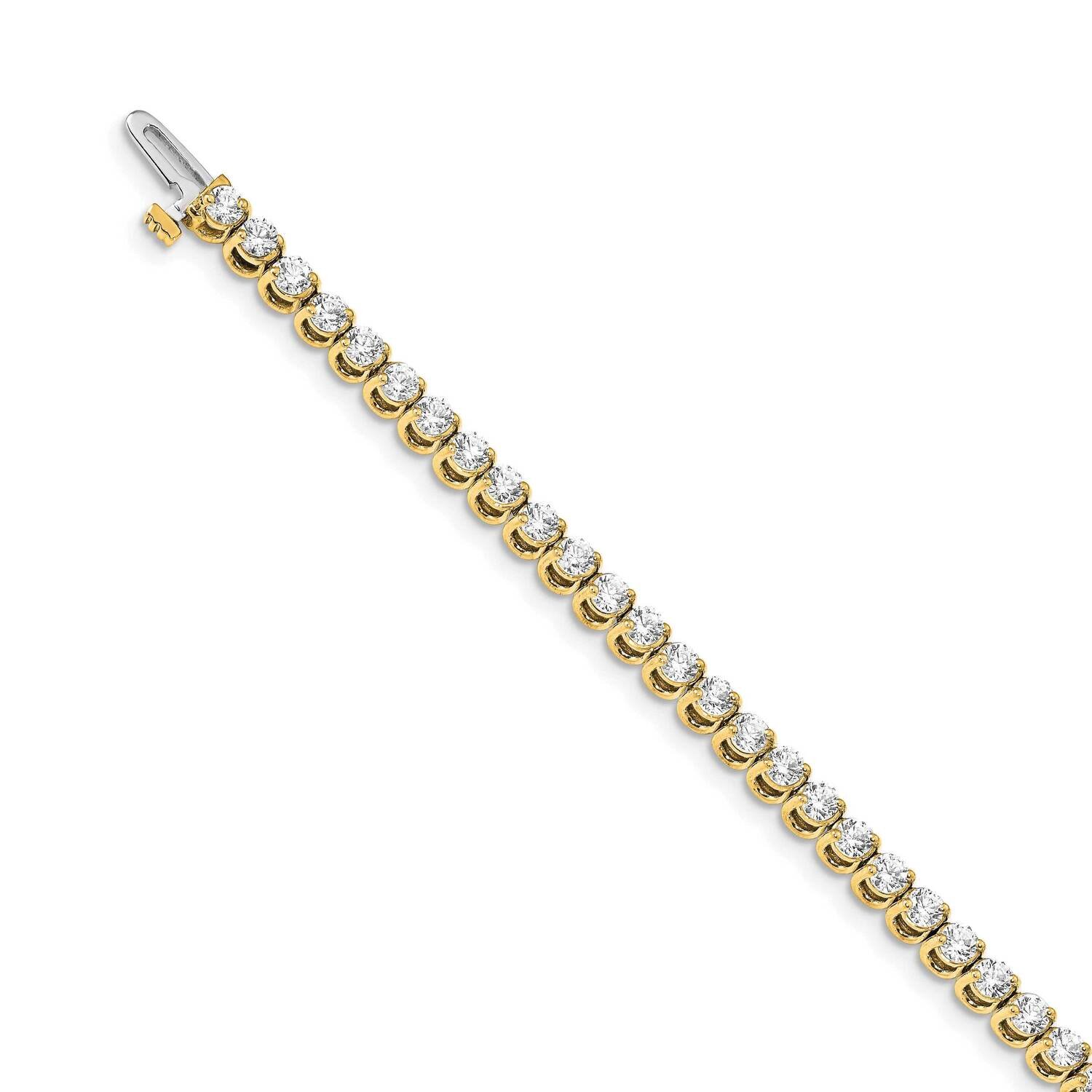 2.7mm Round 2-Prong Diamond 3.97Ct 7 Inch Bracelet 14k Gold X10021A, MPN: X10021AA, 883957046082