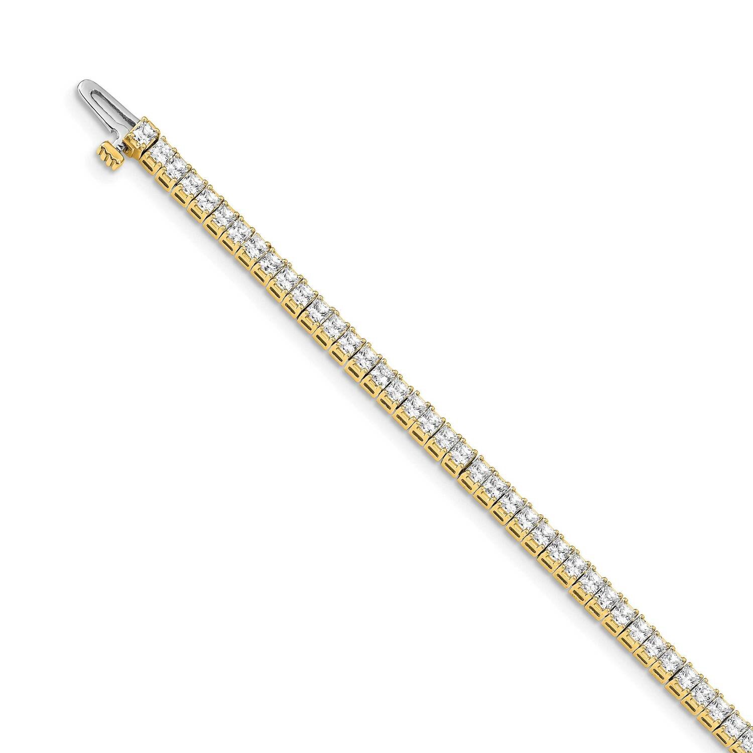 2mm Princess 4Ct Diamond Tennis Bracelet 14k Gold X10022AA, MPN: X10022AA, 883957046150