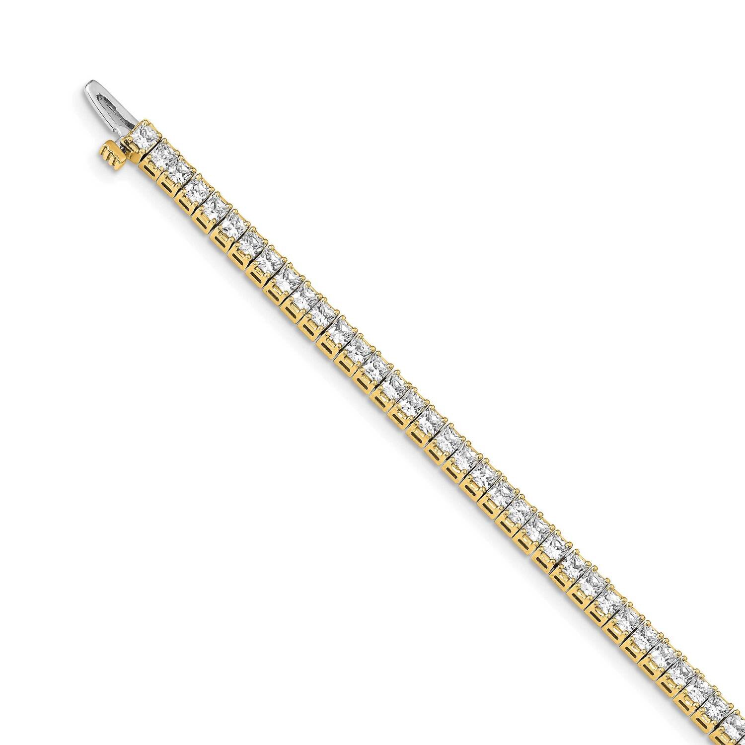 2.25mm Princess 5Ct Diamond Tennis Bracelet 14k Gold X10023AA
