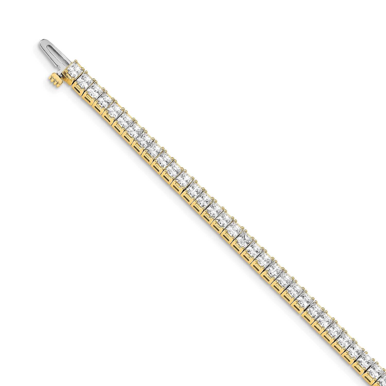 2.5mm Princess 6.6Ct Diamond Tennis Bracelet 14k Gold X10024AA, MPN: X10024AA, 883957046235