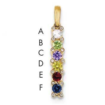 Family Jewelry Geniune Stone &amp; Diamond Set Pendant 14k Gold XMP31/6GY, MPN: XMP31_6--6, 883957379111