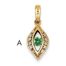 Family Jewelry Genuine Stone &amp; Diamond Set Pendant 14k Yellow Gold XMP32/1GY, MPN: XMP32_1--6, 8839…