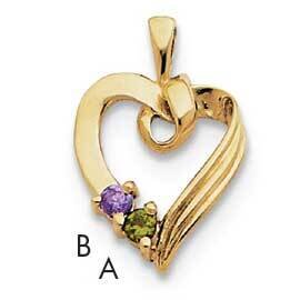 14K 2 Stone Family Pendant Genuine XMP52/2GY, MPN: XMP52_2--6, 883957142647
