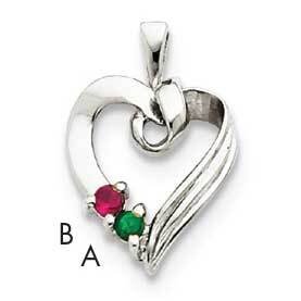 2 Genuine Stone Family Pendant 14k White Gold XMPW52/2GY, MPN: XMPW52_2--6, 883957485843