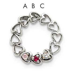 3 Synthetic Stone Family Pendant 14k White Gold XMPW53/3SY, MPN: XMPW53_3--6, 883957150826