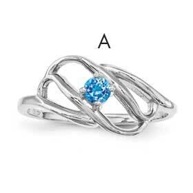 Family Jewelry Ring Sterling Silver Rhodium-plated XMR1/1SS-10, MPN: XMR1_1W--6, 883957417332
