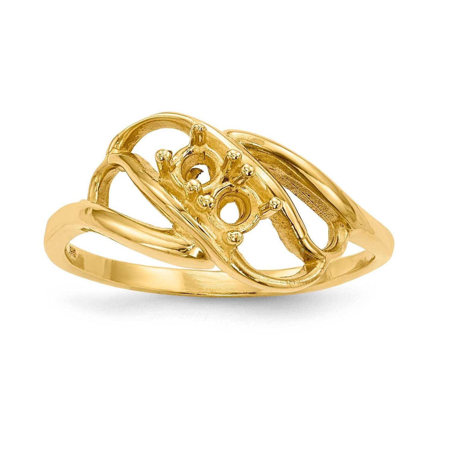 2-Stone Mothers Ring Mounting 14k Polished Gold XMR1/2-7, MPN: XMR1-2, 883957474212
