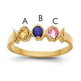 Synthetic Family Jewelry Ring 14k Gold XMR17/3SY, MPN: XMR17_3--6, 883957152424
