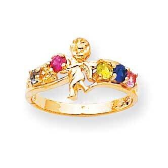 2.5mm Synthetic Family Jewelry Ring 14k Gold XMR18/6SY, MPN: XMR18_6, 883957152622