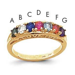 Synthetic Family Jewelry Ring 14k Gold XMR22/7SY, MPN: XMR22_7--6, 883957153025