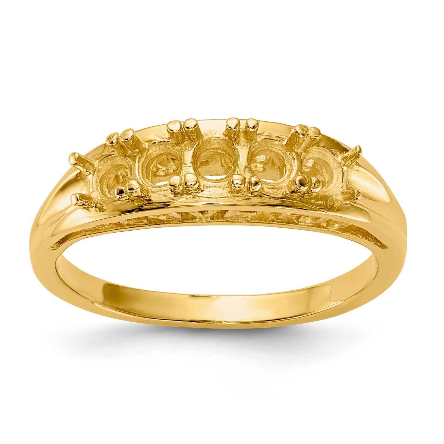Antiqued 5-Stone Mothers Ring Mounting 14k Polished Gold XMR22/5-7, MPN: XMR22-5, 191101538575