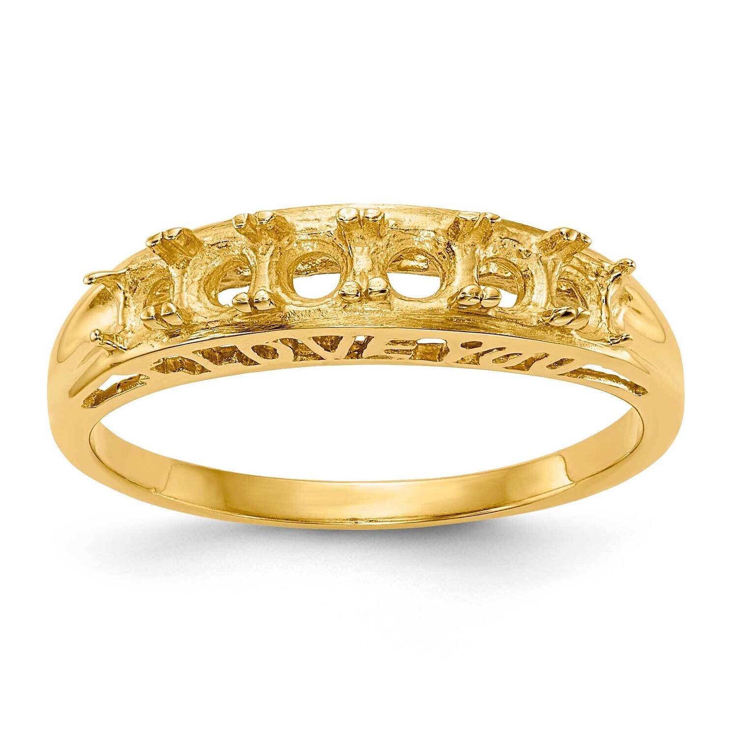 6-Stone Mothers Ring Mounting 14k Polished Gold XMR22/6-7