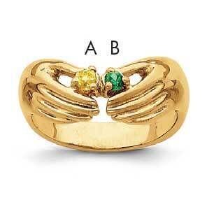 2 Synthetic Stone Family Ring 14k Gold XMR51/2SY, MPN: XMR51_2--6, 883957161334