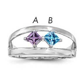 Synthetic Family Jewelry Ring Sterling Silver Rhodium-plated XMR63/2SS-5, MPN: XMR63_2W--6, 8839578…