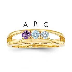 3mm Synthetic Family Jewelry Ring 14k Gold XMR71/3SY, MPN: XMR71_3--6, 883957869995
