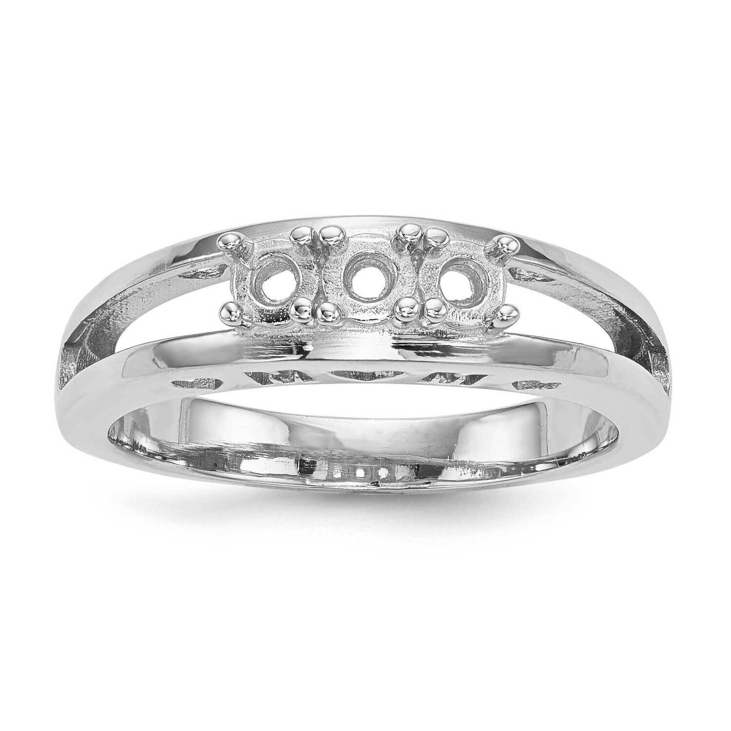 Family Jewelry Ring Mounting 14k White Gold XMR71/3W-7, MPN: XMR71-3W, 883957486109
