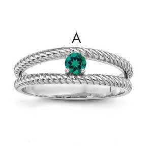Family Jewelry Ring Sterling Silver Rhodium-plated XMR8/1SS-5, MPN: XMR8_1W--6, 883957870274