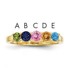 14K 5 Stone Mother&#39;s Ring Genuine XMR83/5GY, MPN: XMR83_5--6, 191101540431
