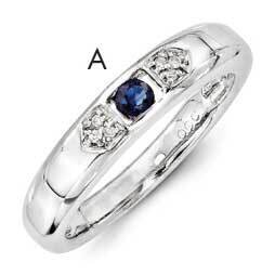Family Jewelry Genuine Stone &amp; Diamond Set Ring 14k White Gold XMRW48/1GY, MPN: XMRW48_1--6, 883957…