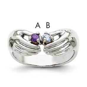 2 Synthetic Stone Family Ring 14k White Gold XMRW51/2SY, MPN: XMRW51_2--6, 883957165288