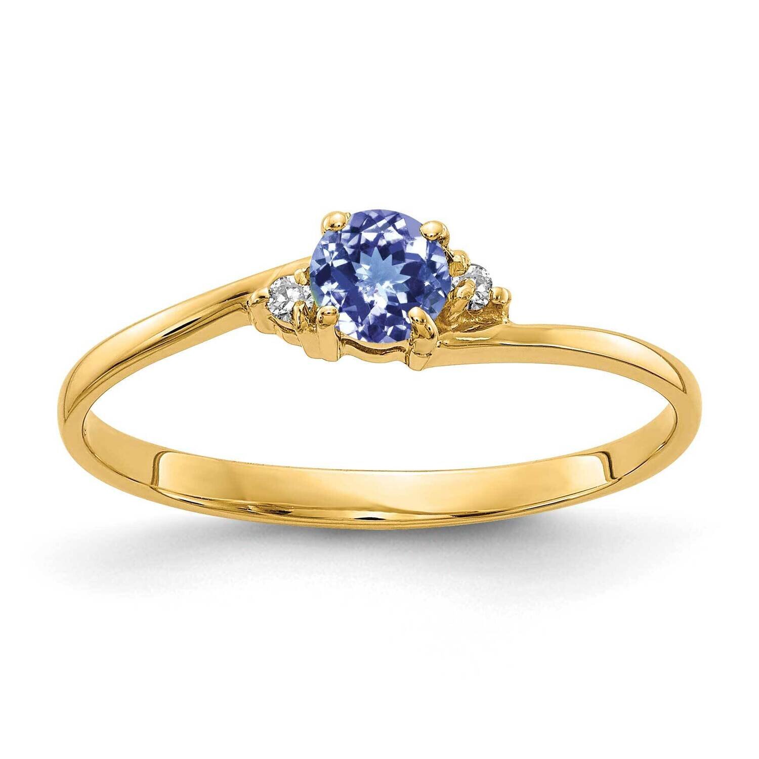 4mm Tanzanite Aa Diamond Ring 14k Gold Y4712T/AA, MPN: Y4712T_AA, 883957596051