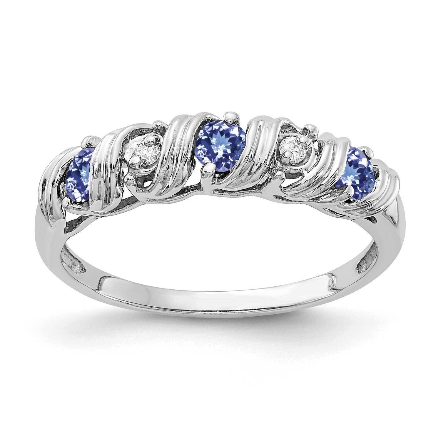 2.75mm Tanzanite Aa Diamond Ring 14k White Gold Y4719T/AA, MPN: Y4719T_AA, 883957601199
